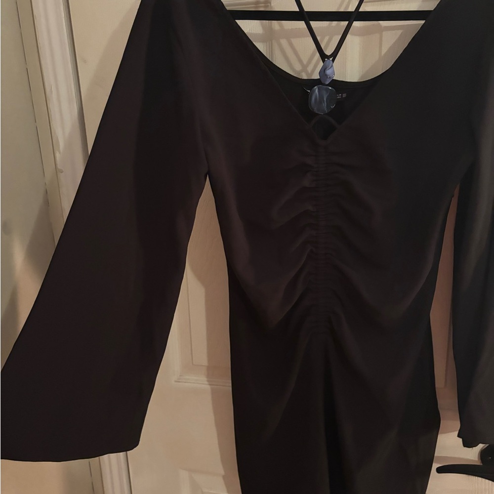 Zara Black Long Sleeve Dress